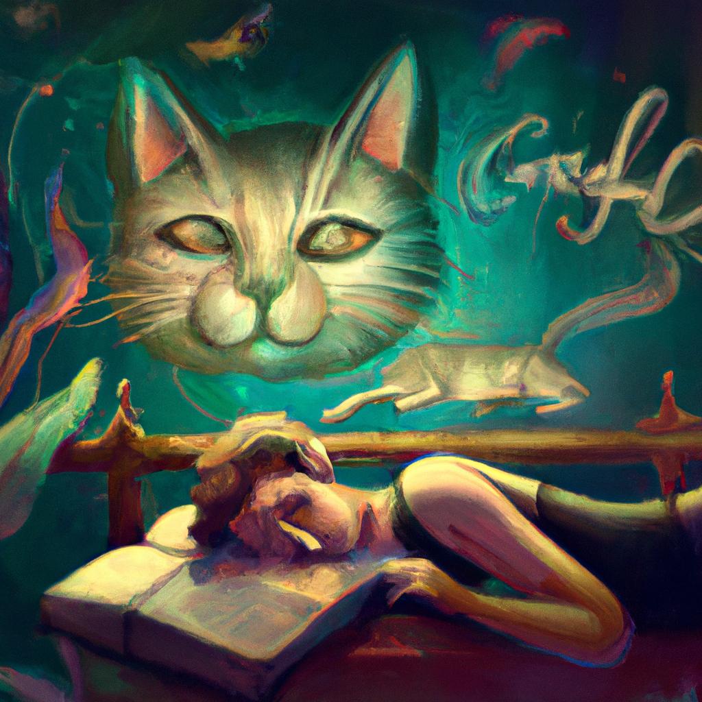 Imagem de capa do post "Descubra o Significado de Sonhar com Gato Morto no Livro dos Sonhos!" com um desenho digital