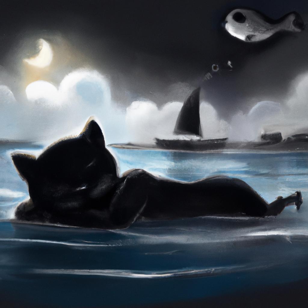Imagem de capa do post "Descubra o que Significa Sonhar com Gato Preto Morrendo!" com um desenho digital