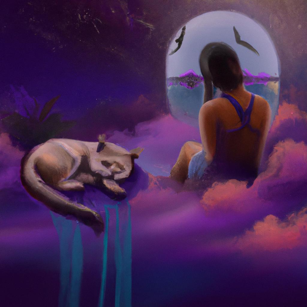 Imagem de capa do post "Descubra o Significado de Sonhar com Gato Selvagem!" com um desenho digital