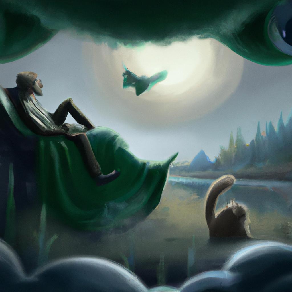 Imagem de capa do post "Descubra o Significado de Sonhar com Gato Verde!" com um desenho digital