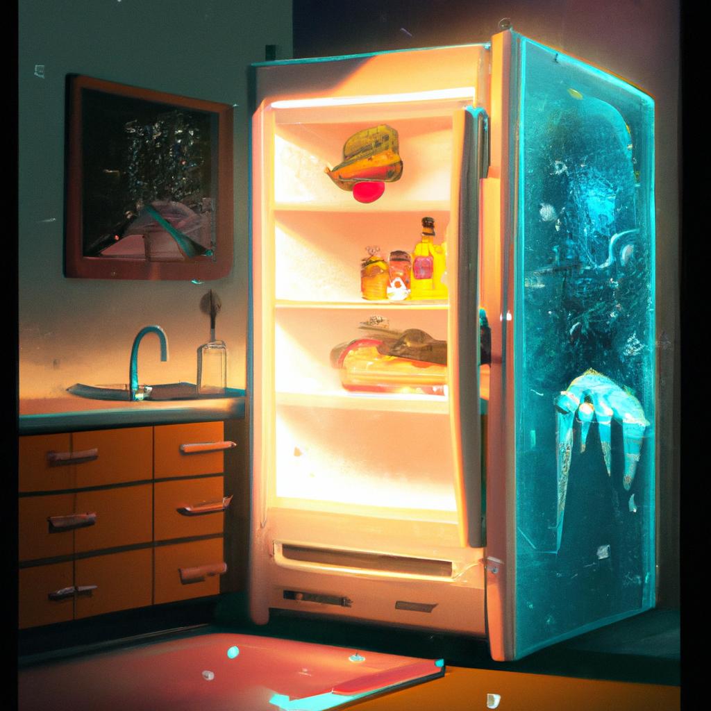 Imagem de capa do post "Sonhar Com Geladeira Velha: Descubra o Significado do Sonho!" com um desenho digital