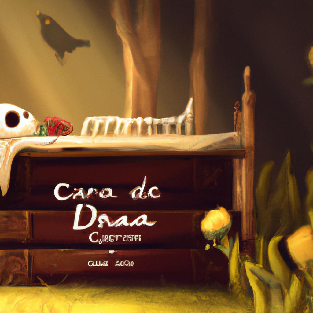 Imagem de capa do post "Descubra o Significado de Sonhar com Gente Morta no Caixão!" com um desenho digital