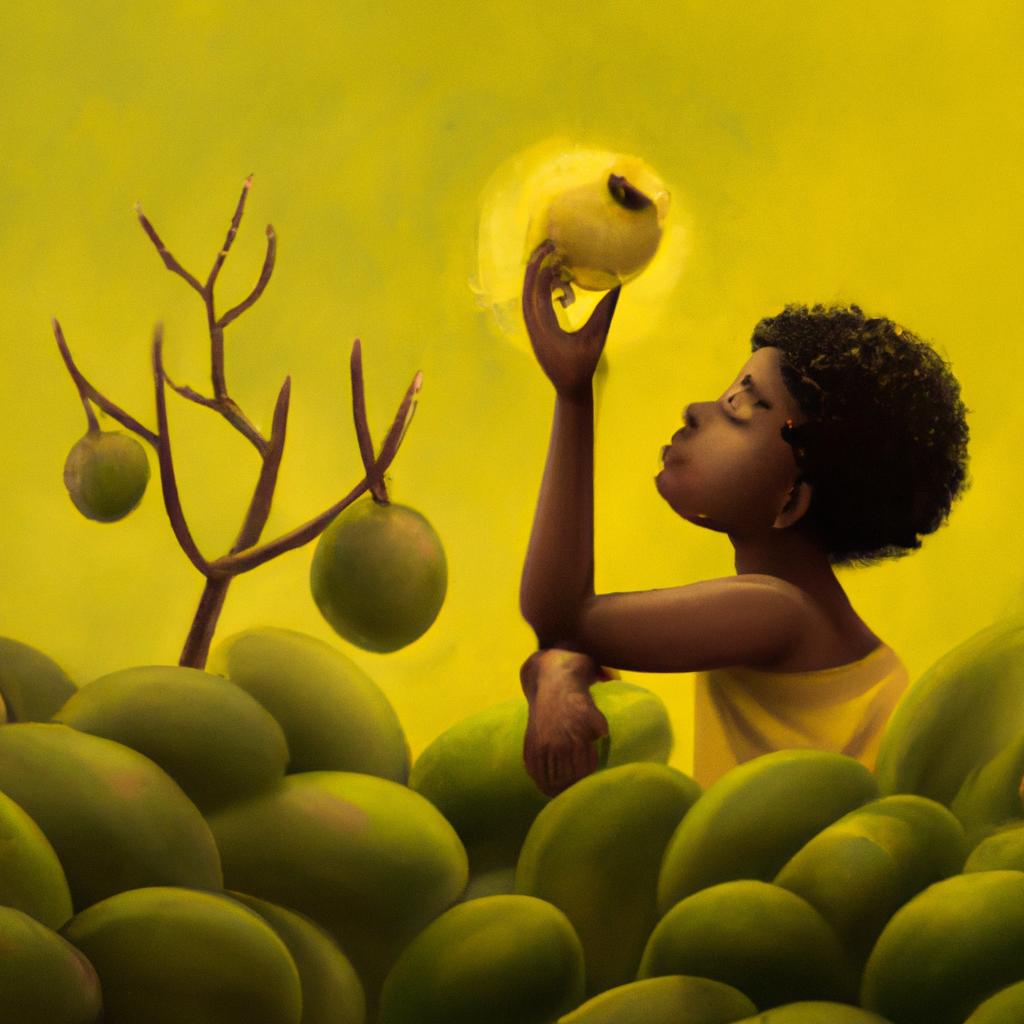 Imagem de capa do post "O Significado de Sonhar com Goiaba Amarela: Descubra o Que Pode Representar!" com um desenho digital