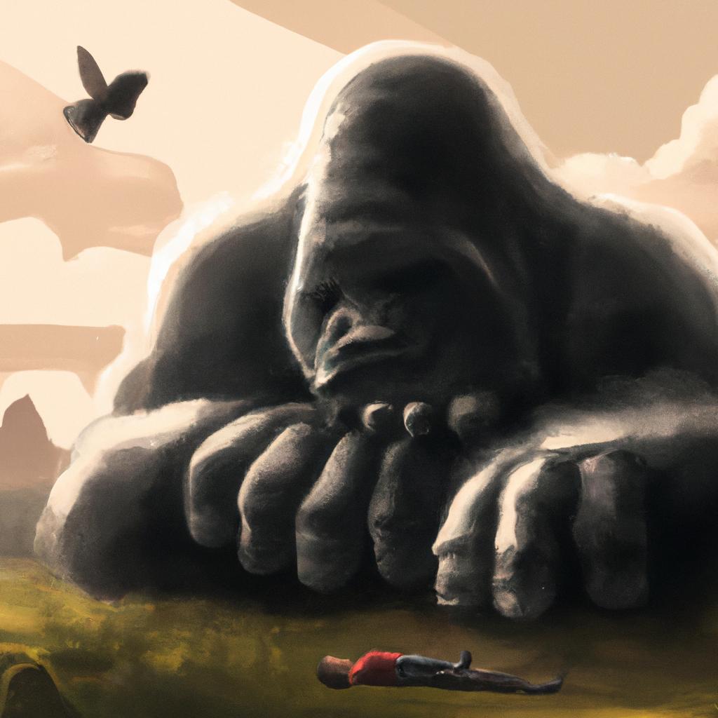 Imagem de capa do post Sonhar com Gorila Gigante: Descubra o Significado! com um desenho digital