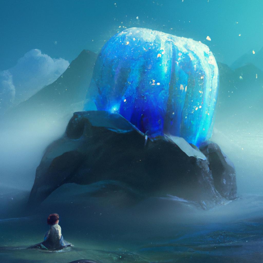 Imagem de capa do post "Sonhar com Grande Volume de Água: Compreenda Seu Significado" com um desenho digital