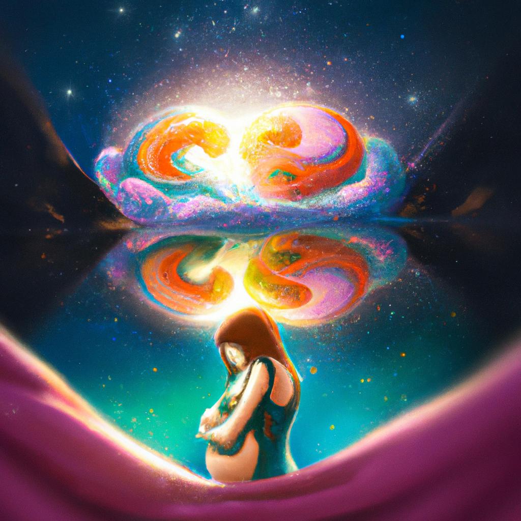 Imagem de capa do post "Sonhar com Gravidez de Gêmeos: Descubra o Significado!" com um desenho digital