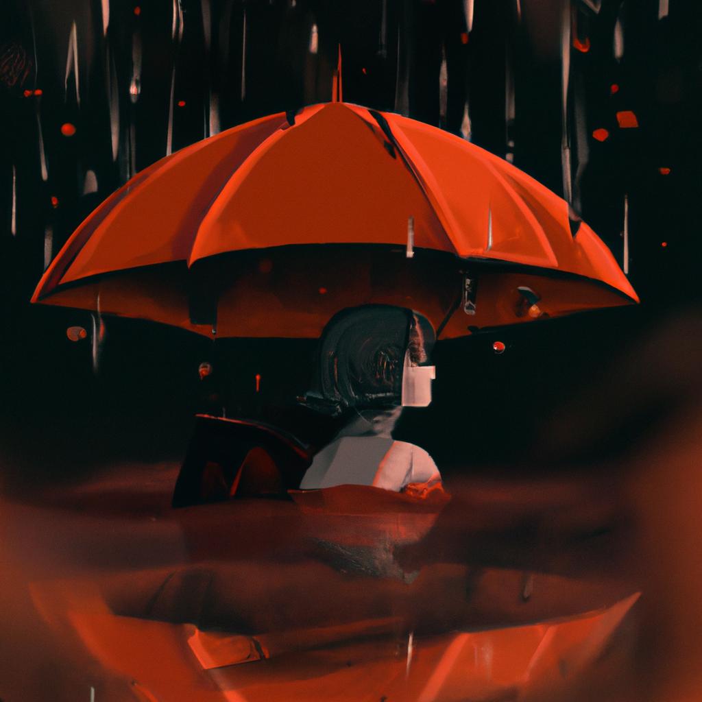 Imagem de capa do post "Descubra o que Significa Sonhar com Guarda-Chuva Fechado!" com um desenho digital