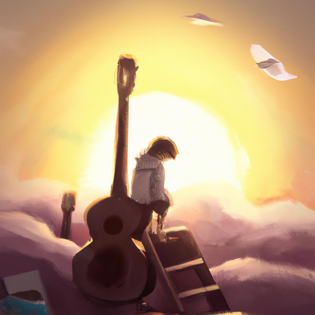 Imagem de capa do post Sonhar com Guitarra: Descubra o Significado Oculto! com um desenho digital