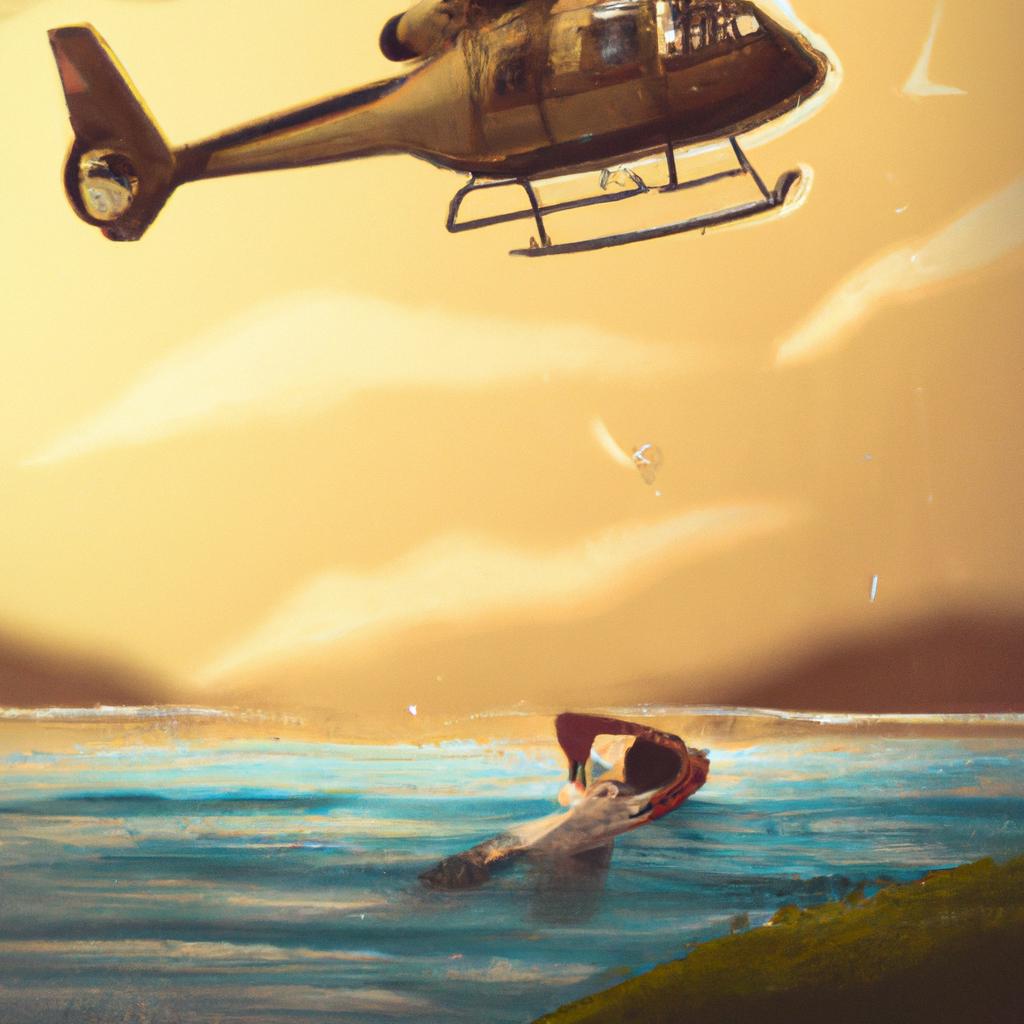 sonhar com helicoptero caindo na agua