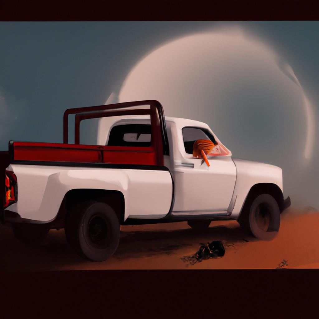 Imagem de capa do post "Descubra o Significado de Sonhar com Hilux Branca!" com um desenho digital