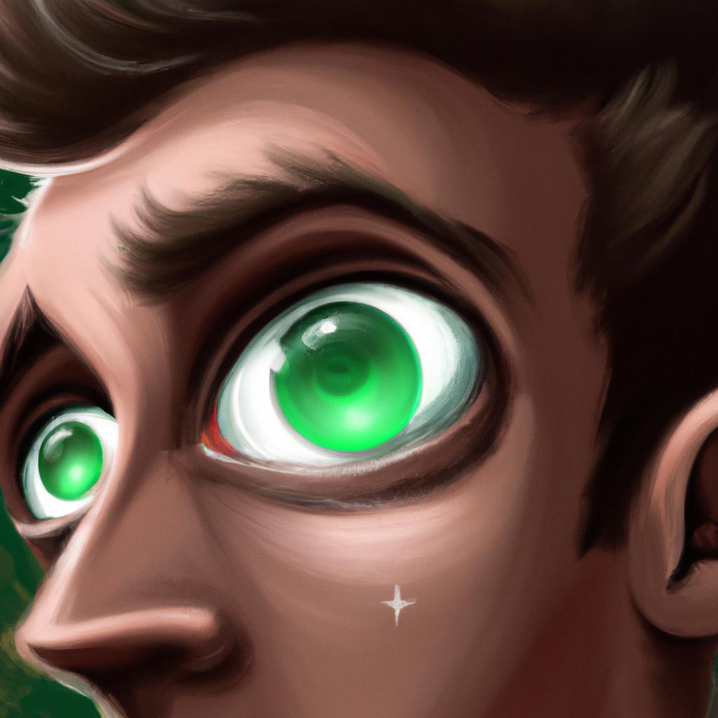 Imagem de capa do post Descubra o Significado Segredado de "Sonhar com Homem de Olhos Verdes"! com um desenho digital