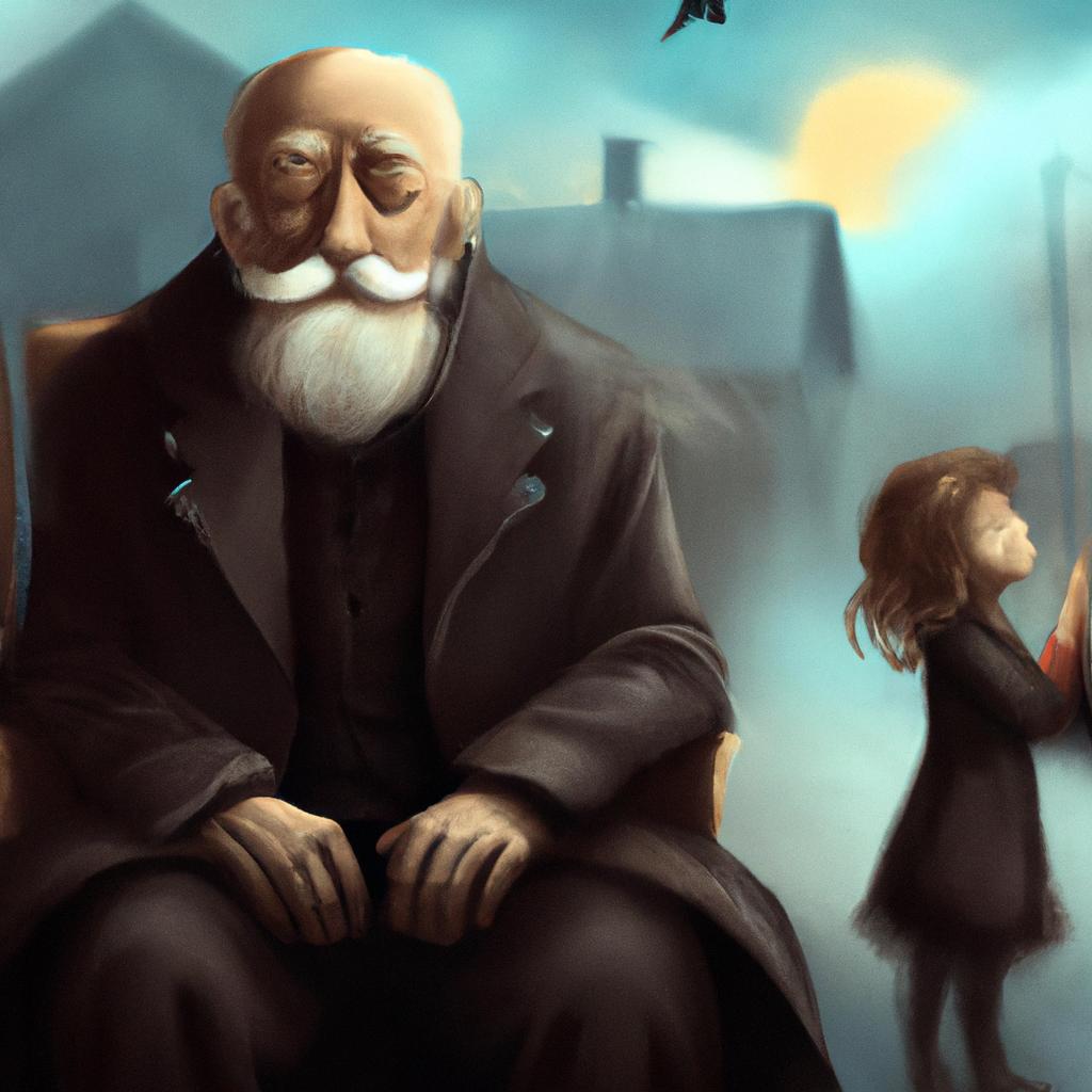 Imagem de capa do post "Descubra o Significado de Sonhar com Homem Velho!" com um desenho digital