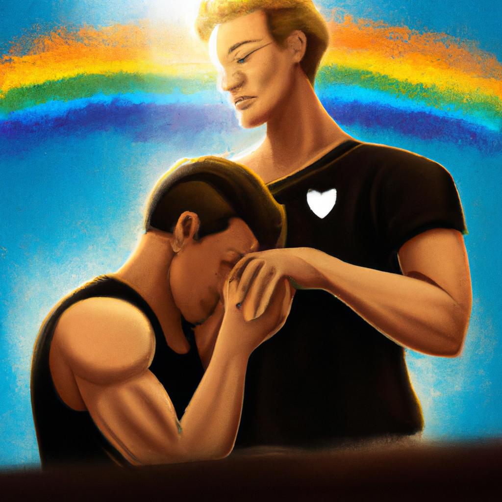 Imagem de capa do post "Sonhar com Homossexual: O Significado Revelado!" com um desenho digital