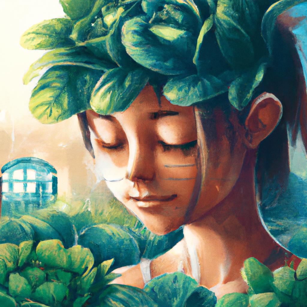 Imagem de capa do post "Sonhar com Horta de Alface: O Significado Existe!" com um desenho digital