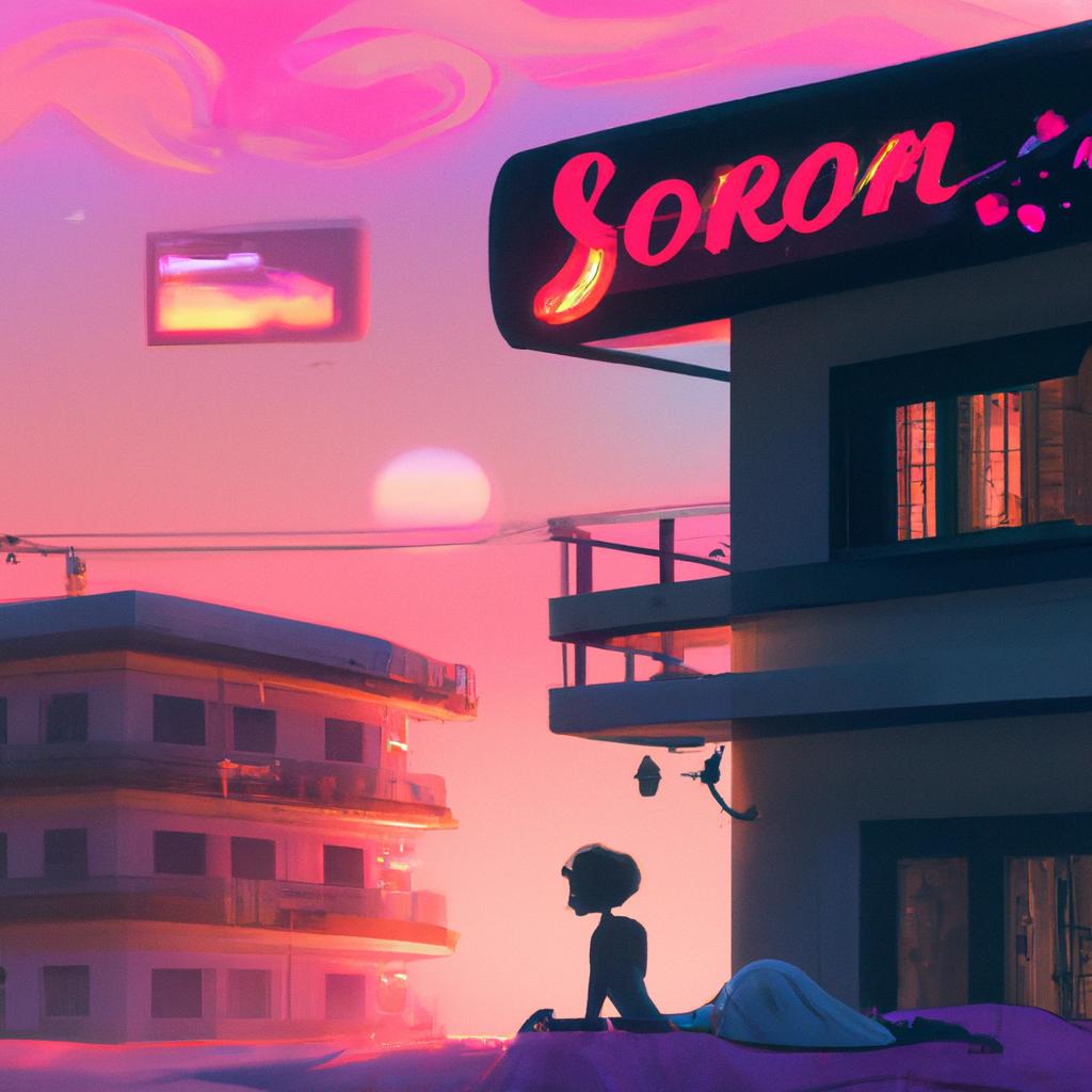 Imagem de capa do post "Descubra o Que Significa Sonhar com Hotel: Revelado!" com um desenho digital