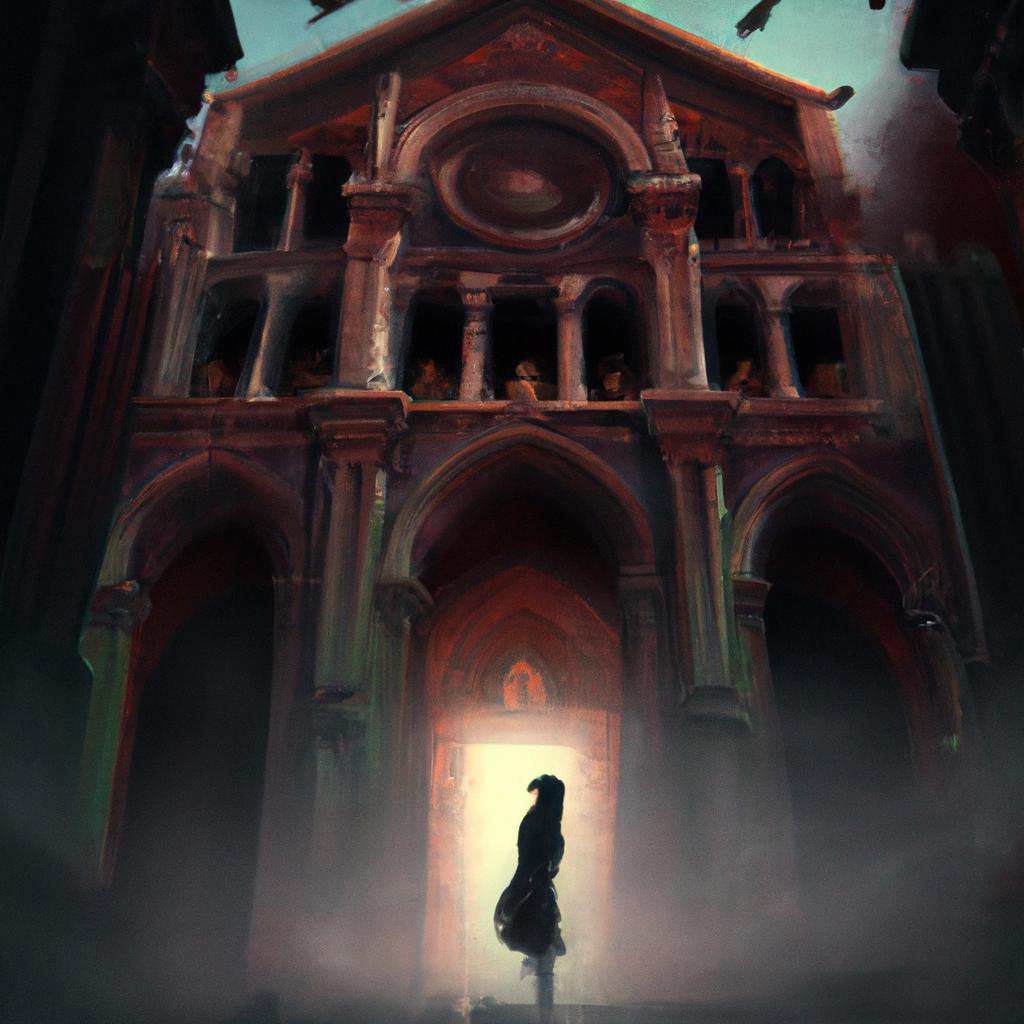 Imagem de capa do post "Sonhar com Igreja Suja: Entenda o Significado desse Sonho!" com um desenho digital