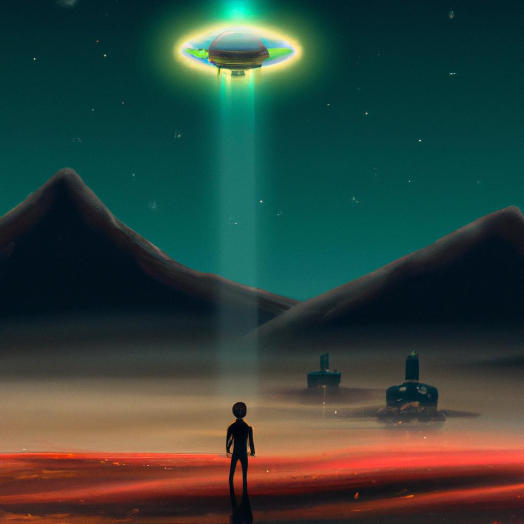 Imagem de capa do post "Sonhar com Invasão Alienígena: Descubra o que Significa!" com um desenho digital