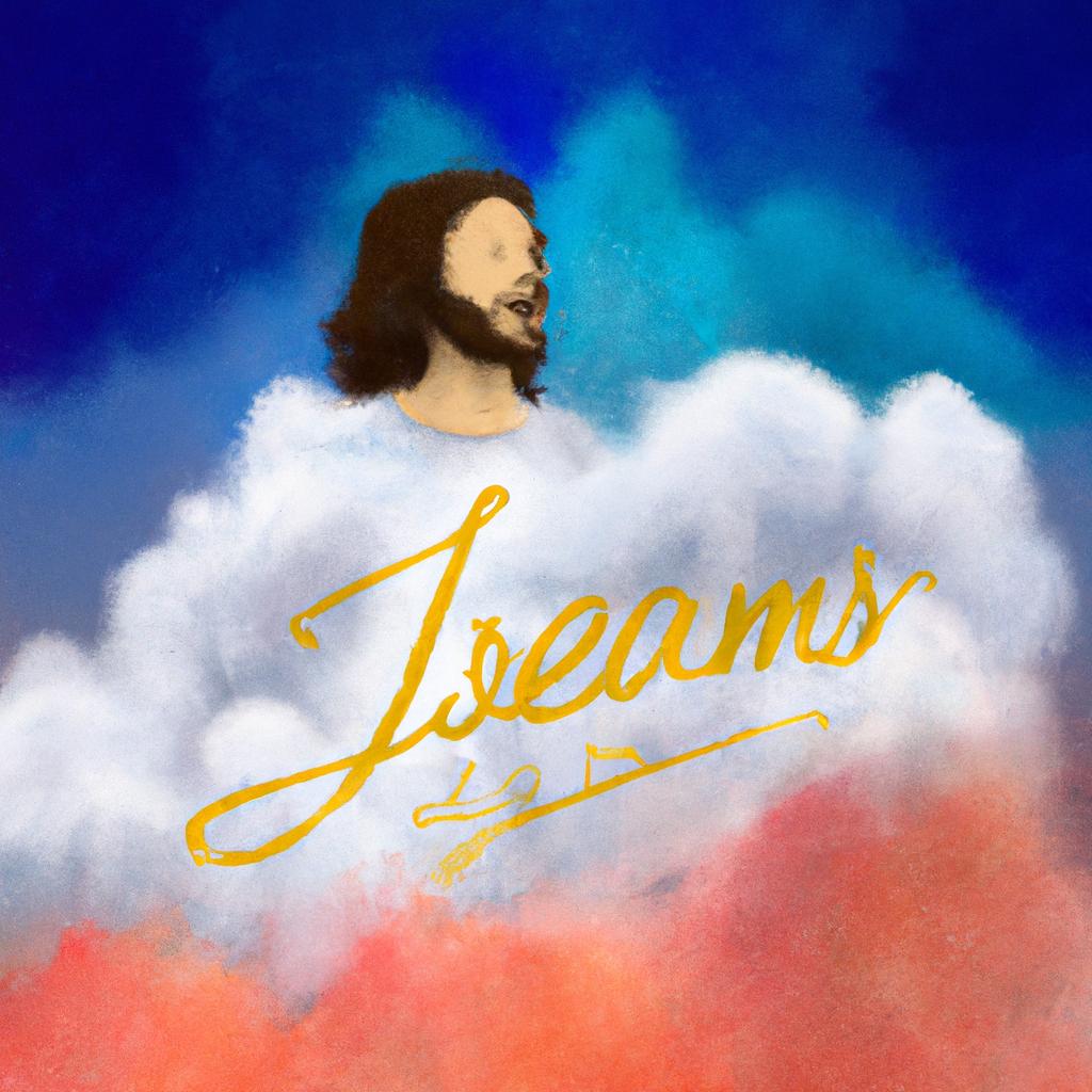 Imagem de capa do post "Descubra o Significado de Sonhar com Jesus nas Nuvens!" com um desenho digital