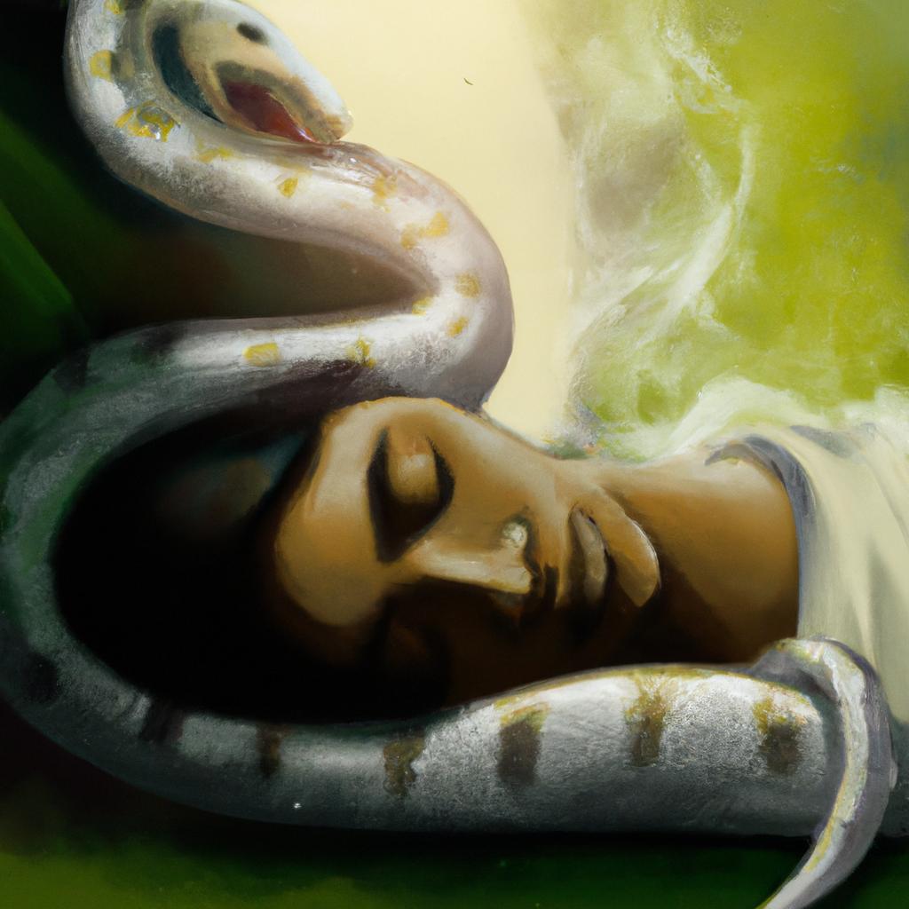 Imagem de capa do post Descubra o Que Significa Sonhar com Jiboia Branca! com um desenho digital