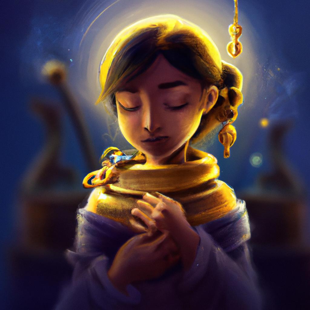 Imagem de capa do post "Descubra o Significado de Sonhar com Joias de Ouro!" com um desenho digital