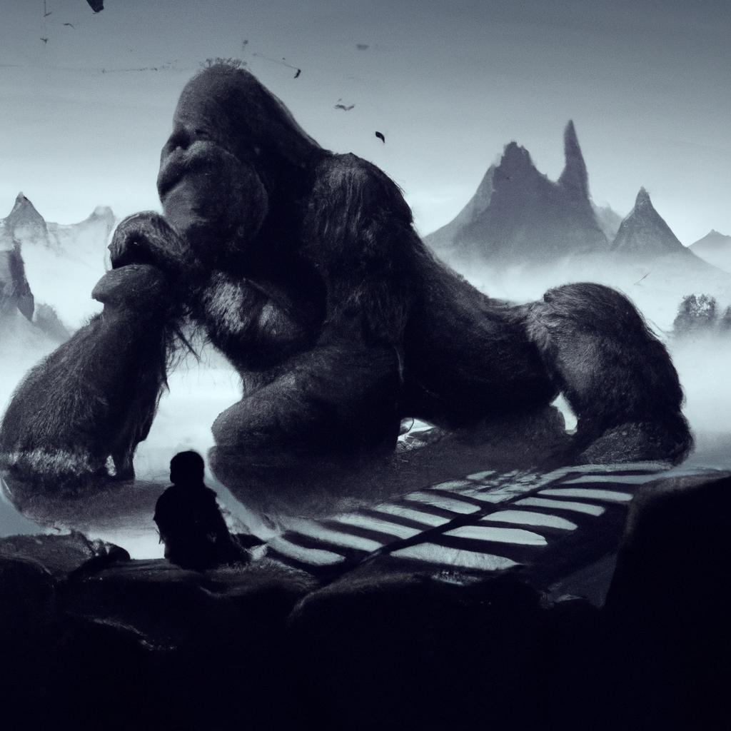 Imagem de capa do post "Descubra o que Significa Sonhar com King Kong!" com um desenho digital