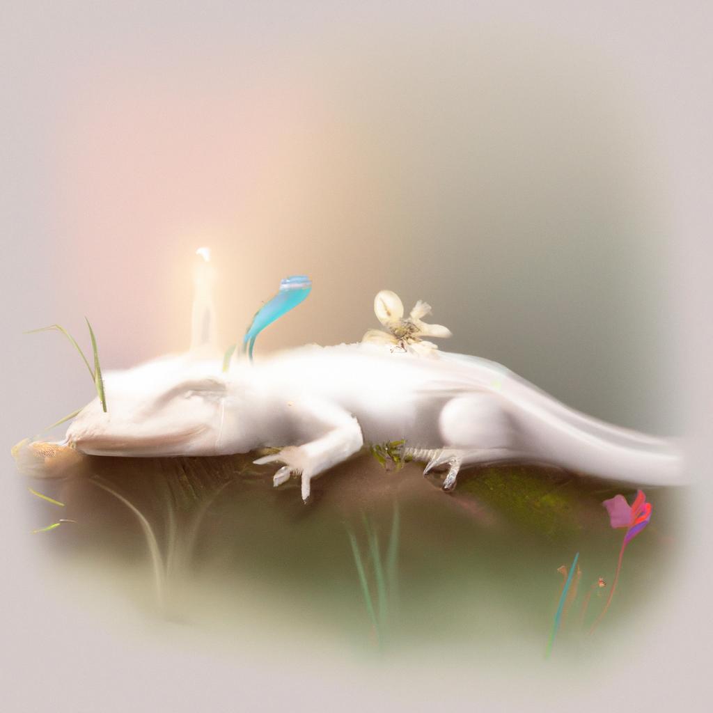 Imagem de capa do post "Descubra o Significado de Sonhar com Lagartixa Branca!" com um desenho digital