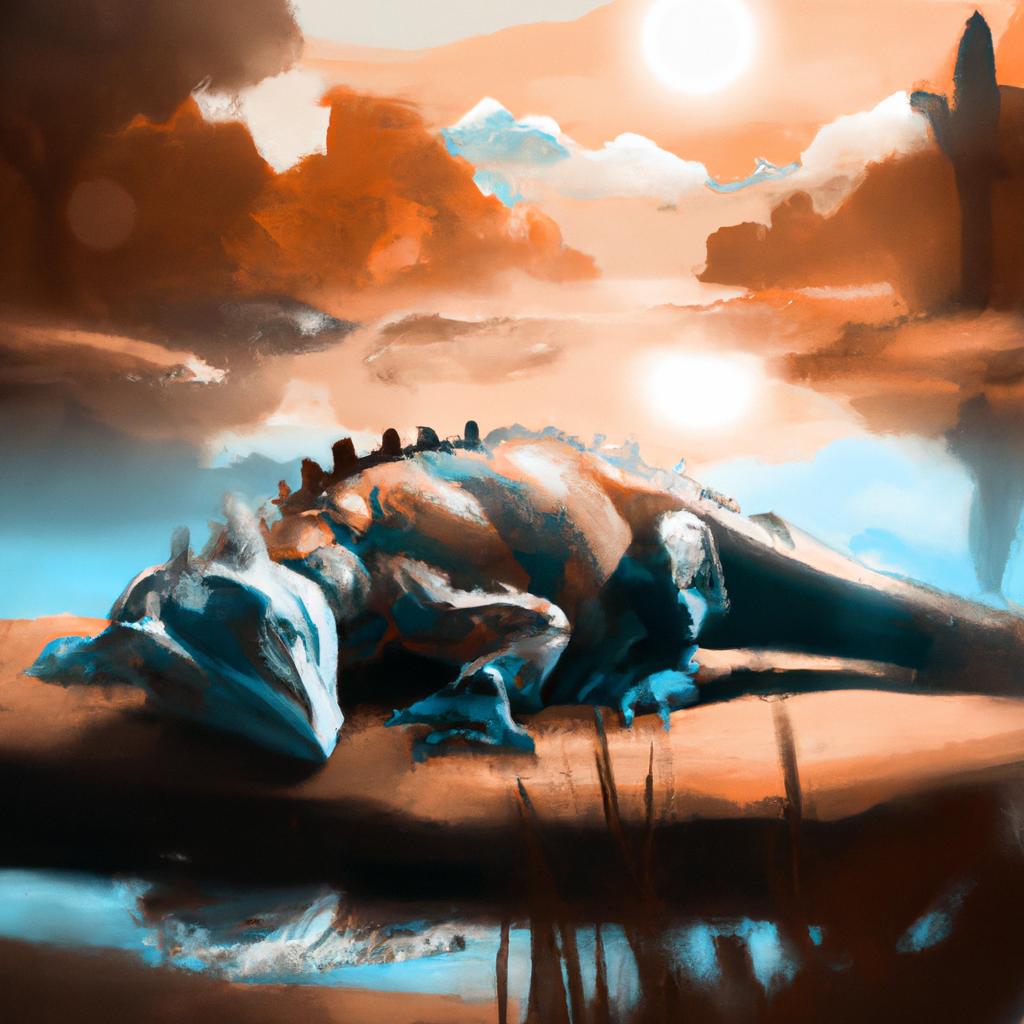 Imagem de capa do post "Sonhar com Lagarto Morto: Descubra o Significado!" com um desenho digital