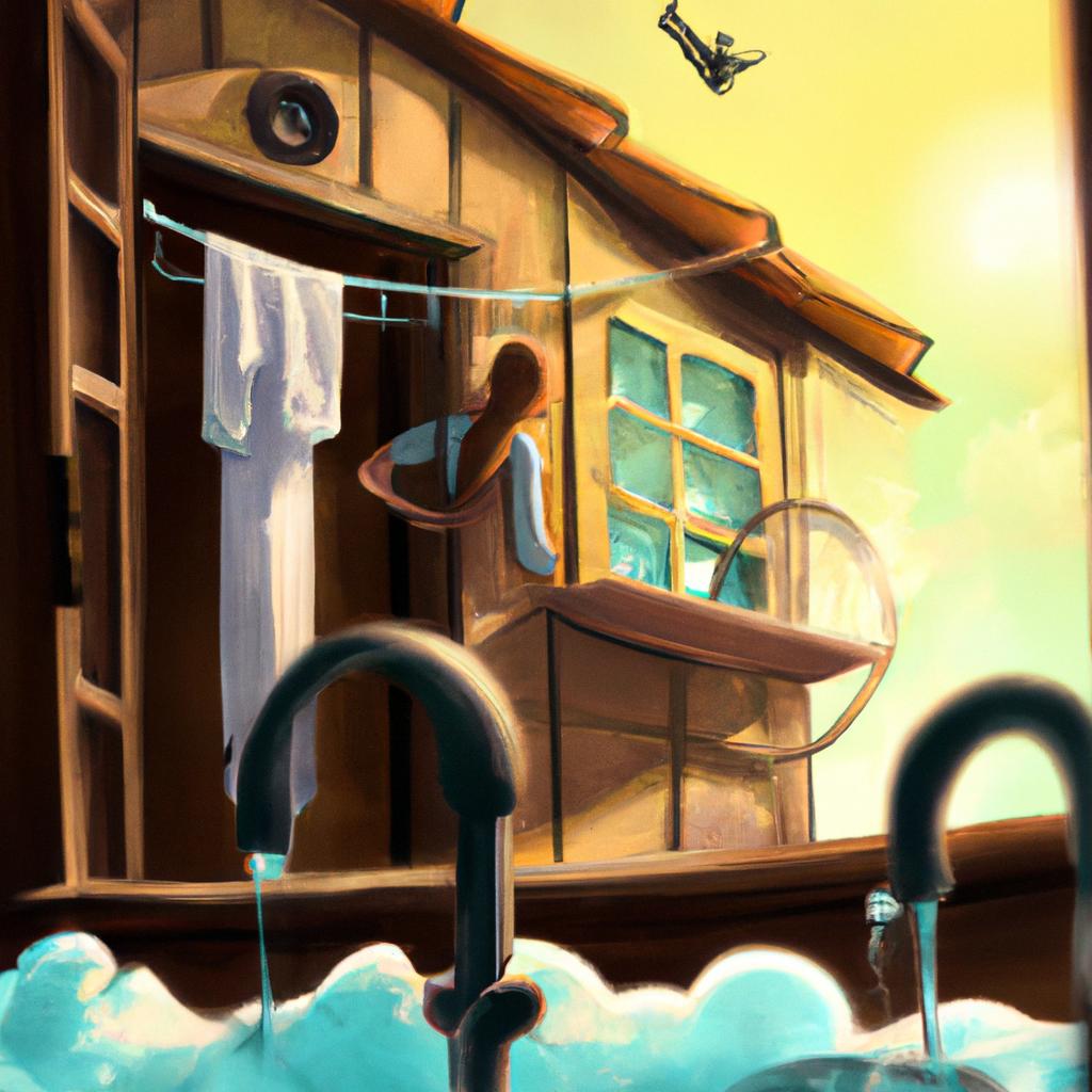 Imagem de capa do post "Descubra o Significado de Sonhar com Lavando Casa!" com um desenho digital