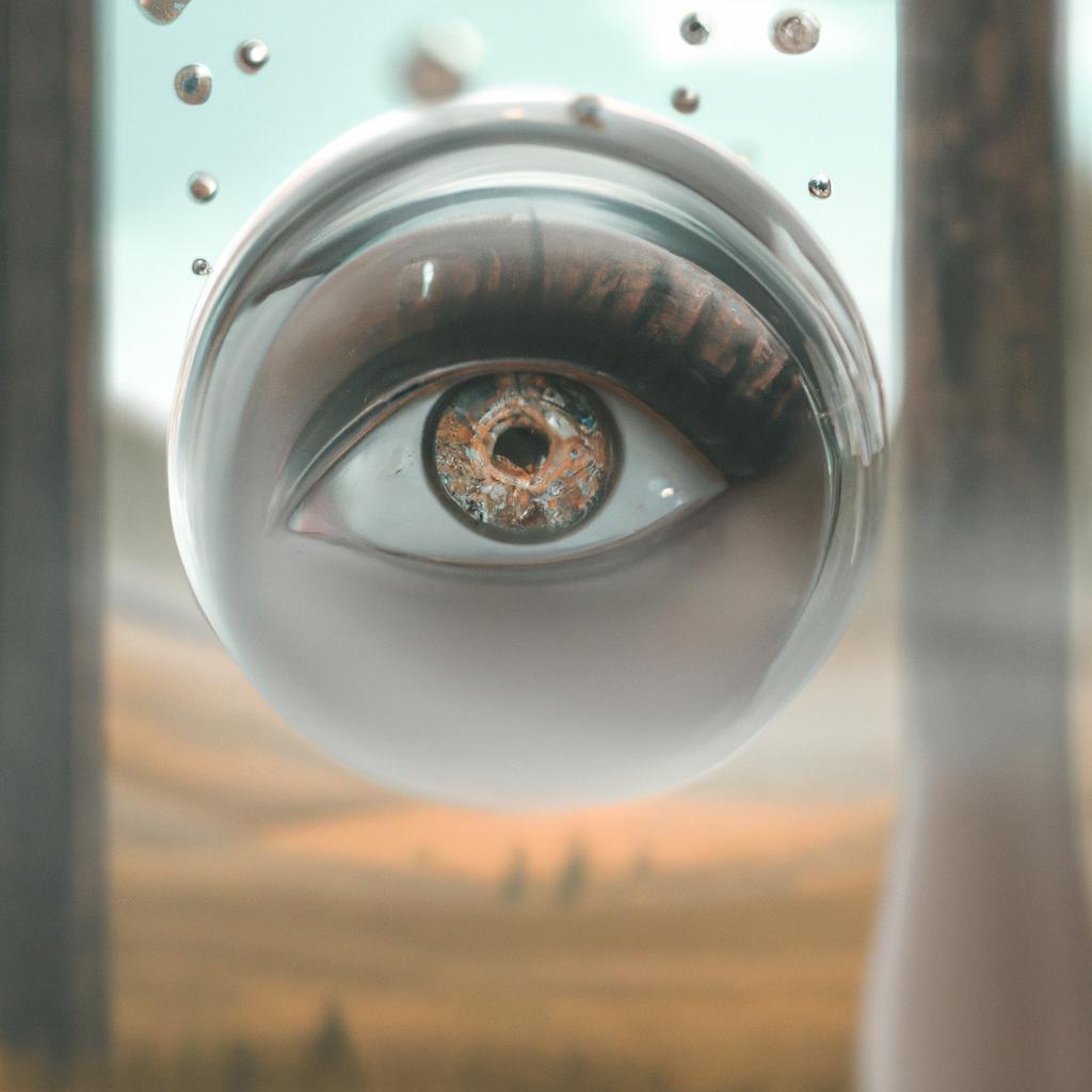 Imagem de capa do post "Descubra o Significado de Sonhar com Lente de Contato!" com um desenho digital