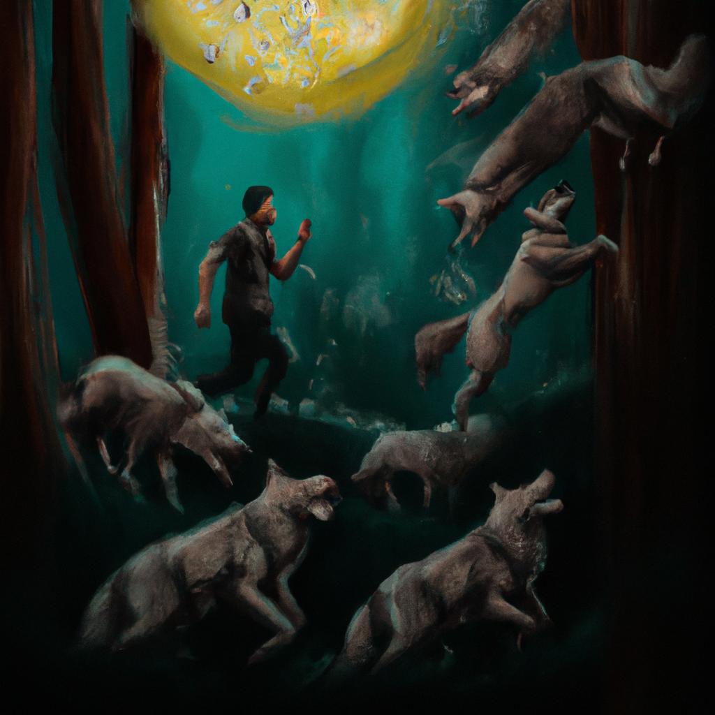 Imagem de capa do post Sonhar Com Lobos Atacando? Descubra o Que Significa! com um desenho digital