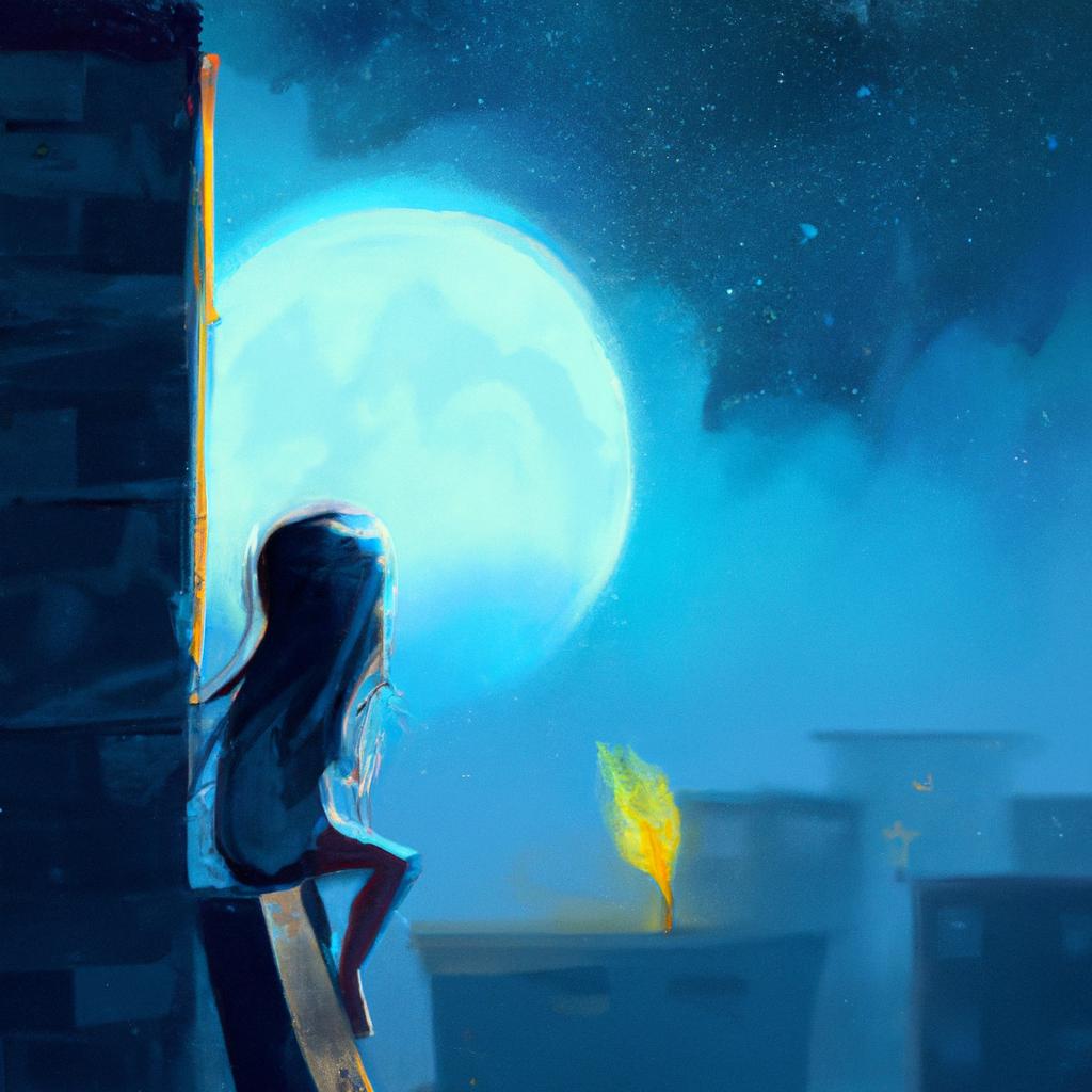 Imagem de capa do post Sonhar com Lua Azul - Descubra o Significado! com um desenho digital