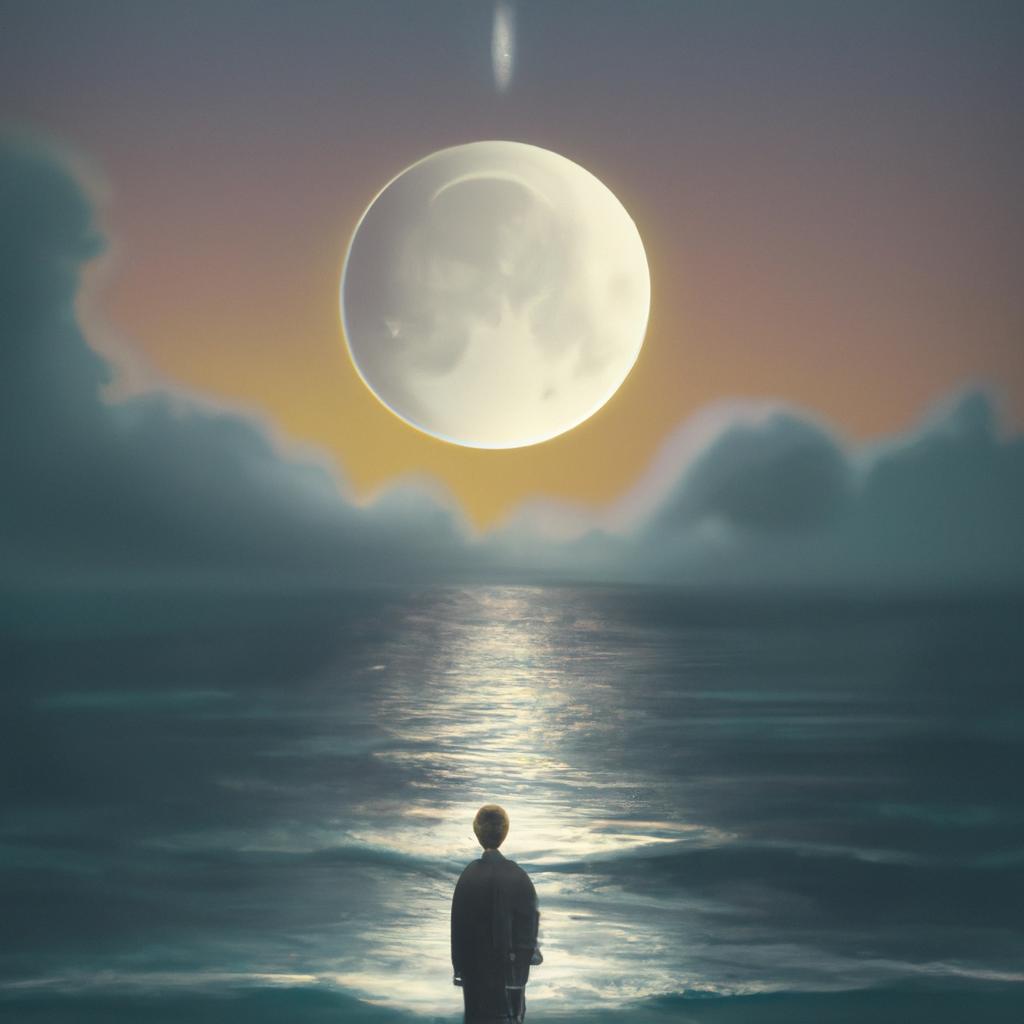 Imagem de capa do post Sonhar com Lua: Descubra o que Significa! com um desenho digital