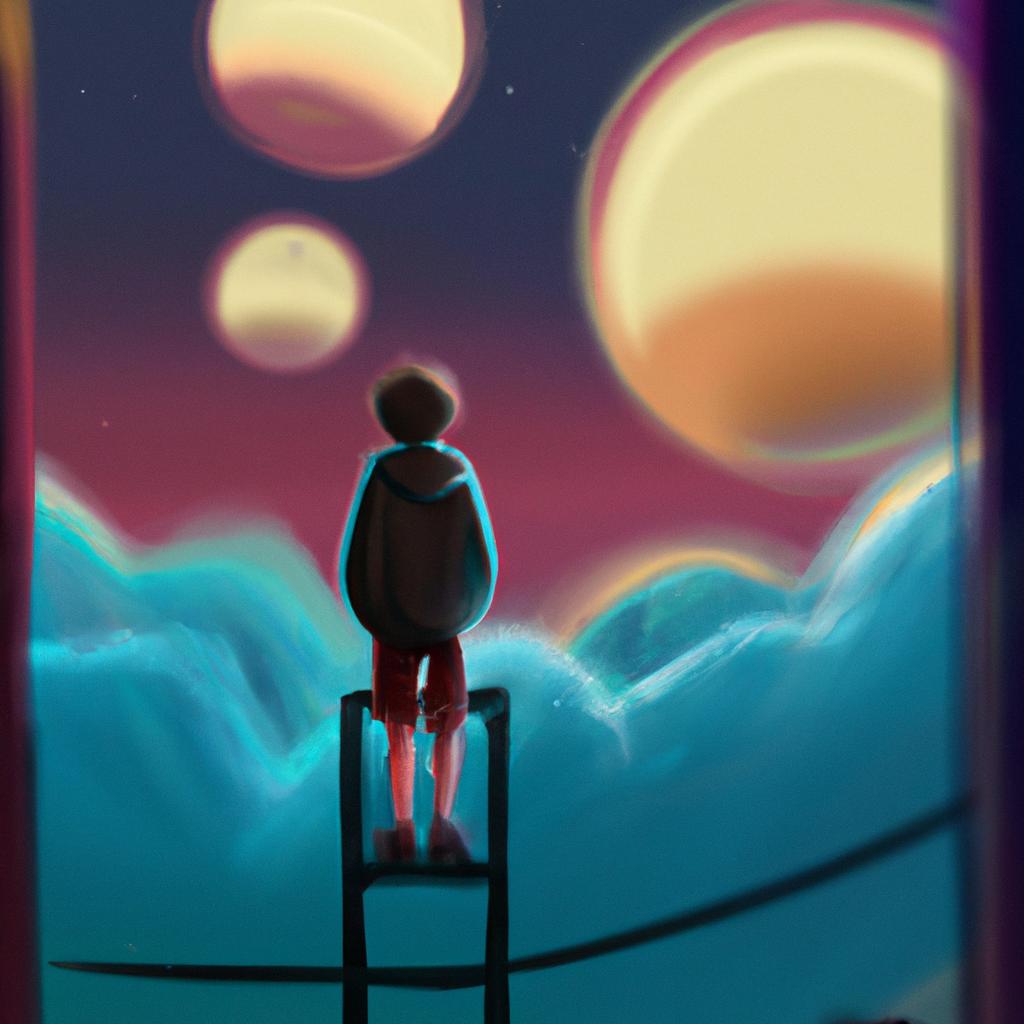 Imagem de capa do post "Sonhar com Lugar Alto: Descubra o que Significa!" com um desenho digital