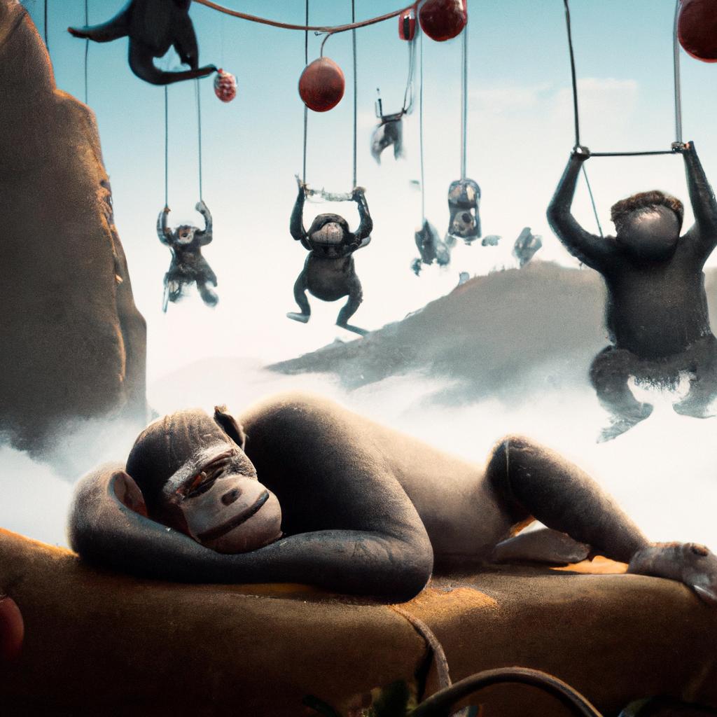 Imagem de capa do post "Sonhar com Macacos Grandes: Descubra o Significado Surpreendente!" com um desenho digital