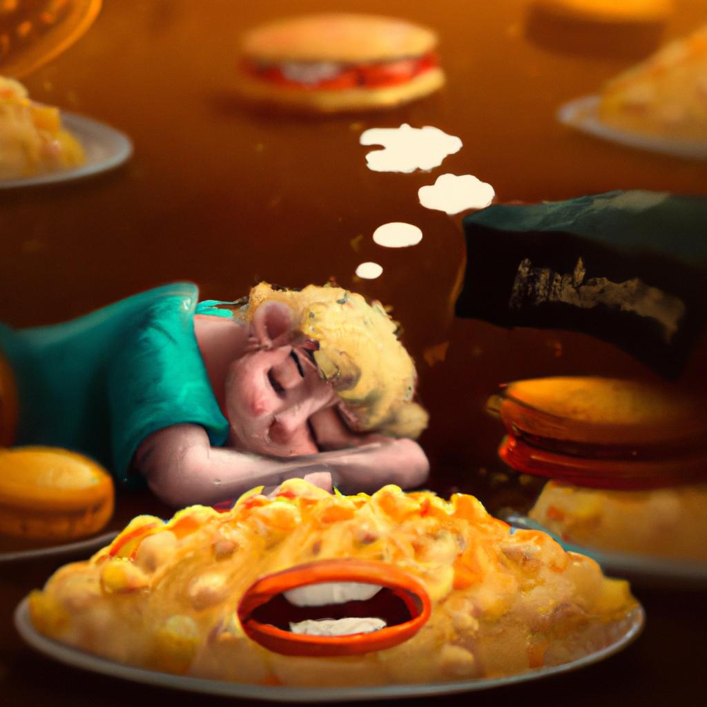 Imagem de capa do post "Descubra o Significado de Sonhar com Macarronada!" com um desenho digital
