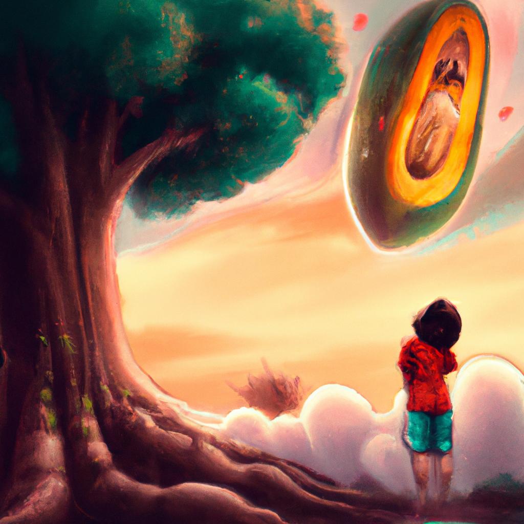 Imagem de capa do post "Descubra o que Significa Sonhar com Maçã Grande!" com um desenho digital