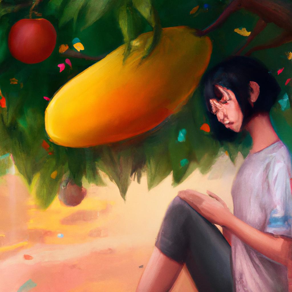 Imagem de capa do post Sonhar com Manga Madura: Entenda o Significado! com um desenho digital