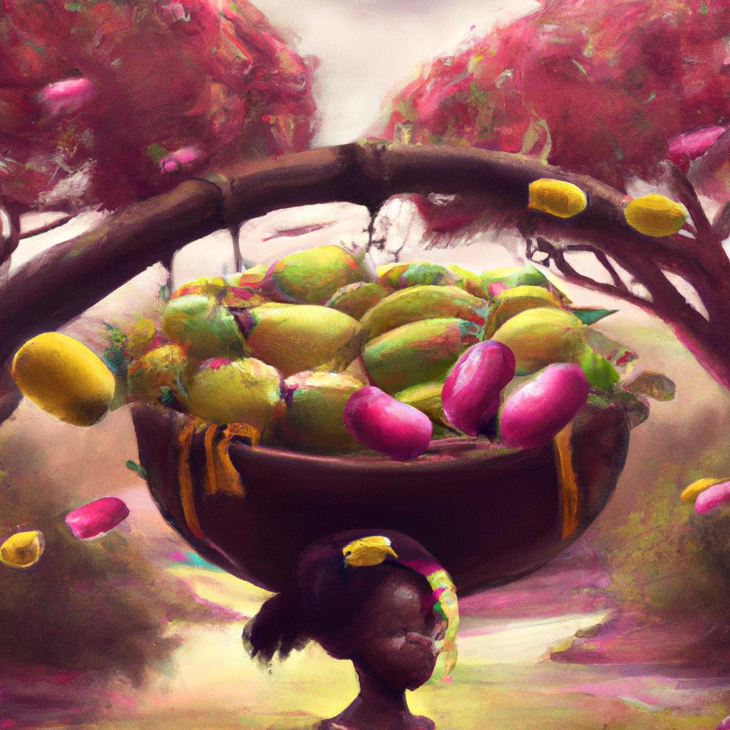 Imagem de capa do post Sonhar com Mangueira Cheia de Frutos: Entenda Seu Significado! com um desenho digital