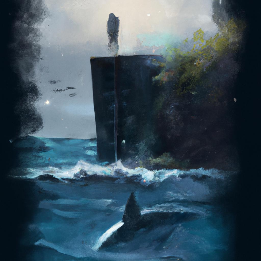 Imagem de capa do post "Sonhar com Mar Sujo e Agitado: Descubra o que Significa!" com um desenho digital
