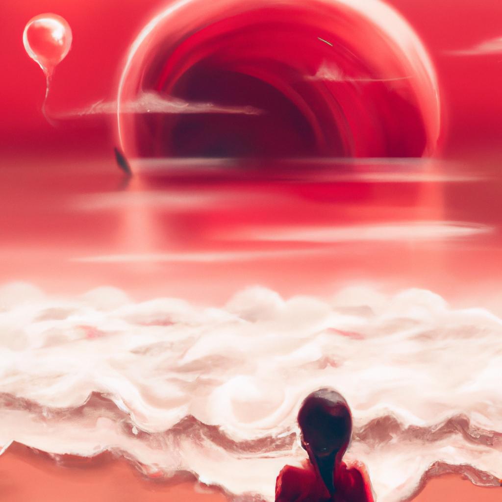 Imagem de capa do post "Descubra o Significado de Sonhar com Mar Vermelho!" com um desenho digital