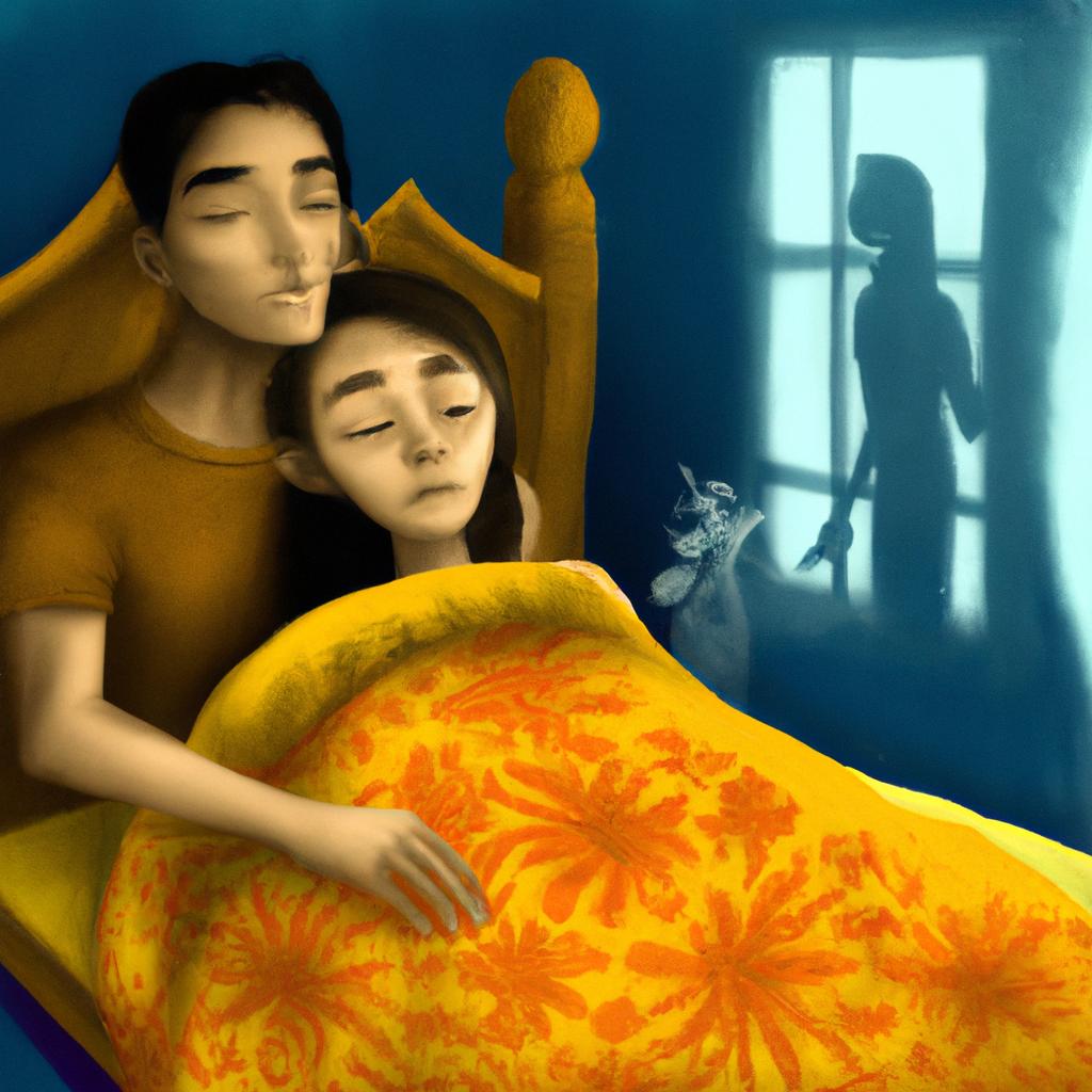 Imagem de capa do post "Significado de Sonhar com Marido Tentando Matar a Esposa" com um desenho digital