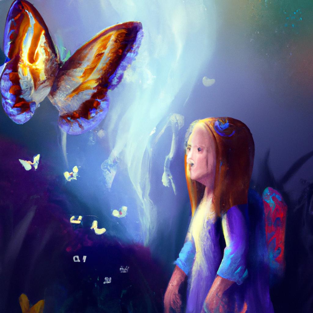 Imagem de capa do post "Sonhar com Mariposa Atacando: Desvende o Significado!" com um desenho digital