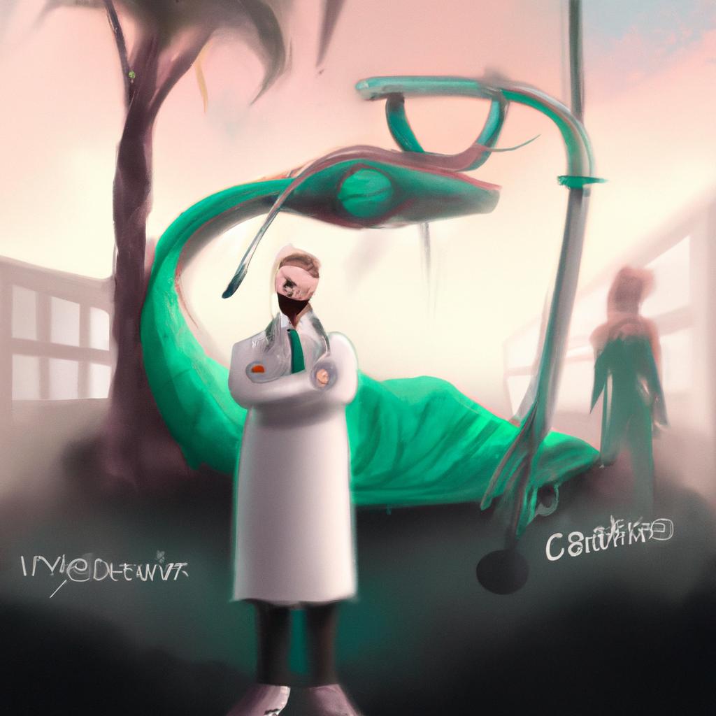 Imagem de capa do post "Descubra o Significado de Sonhar com Ginecologista!" com um desenho digital