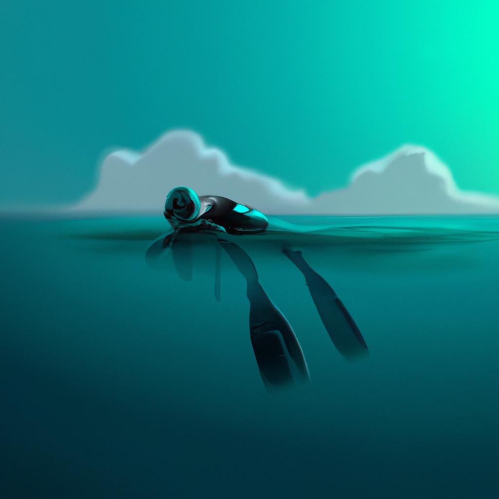 Imagem de capa do post "Descubra o Significado de Sonhar com Mergulho no Mar!" com um desenho digital