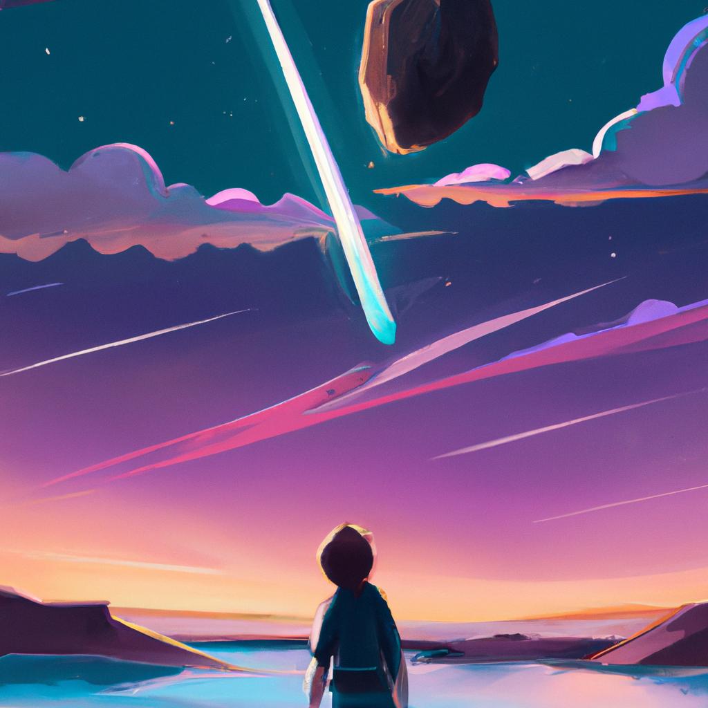 Imagem de capa do post Sonhar com Meteoros: Entenda o Significado! com um desenho digital