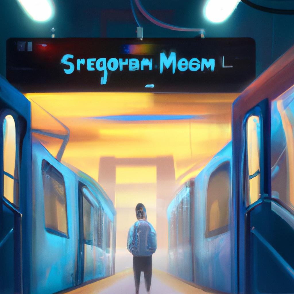 Imagem de capa do post "Sonhar com Metro: Descubra o Significado Oculto!" com um desenho digital