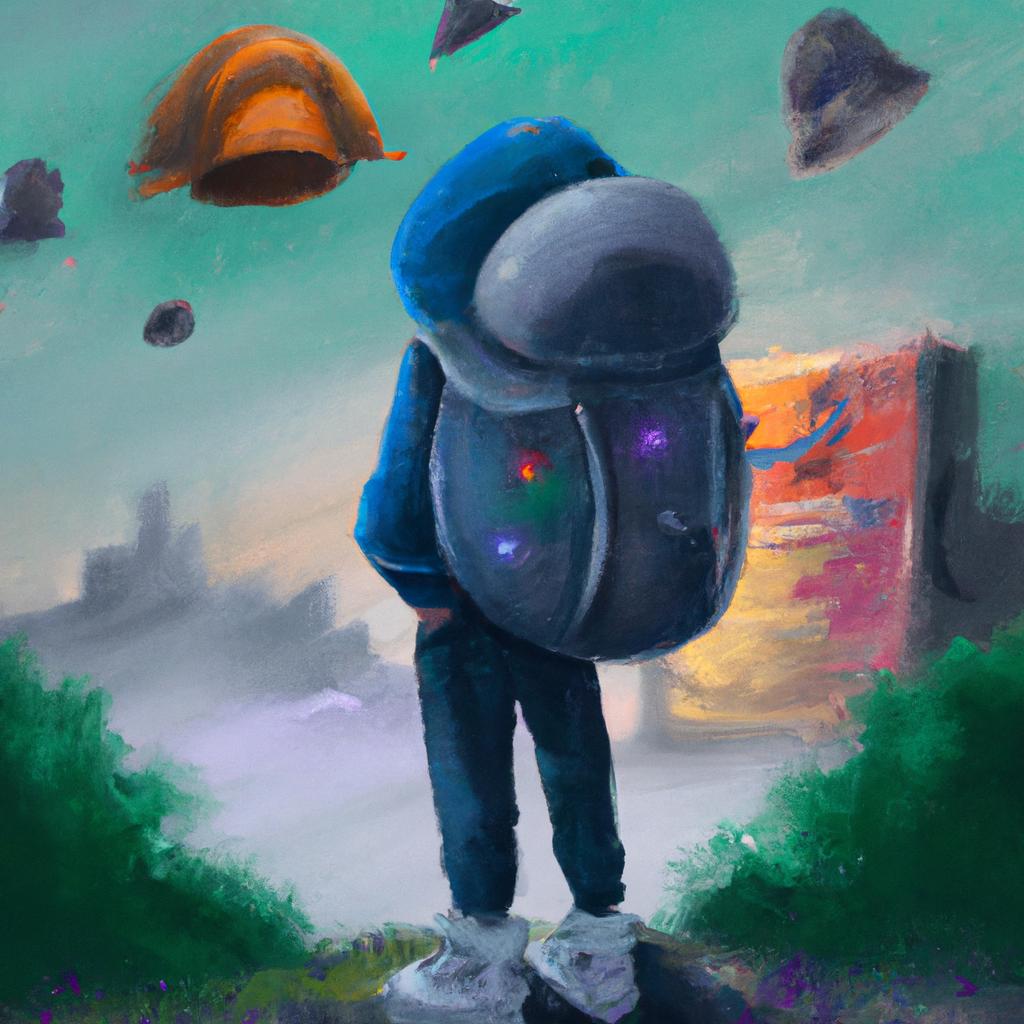Imagem de capa do post "Descubra o Significado de Sonhar com Mochilas!" com um desenho digital