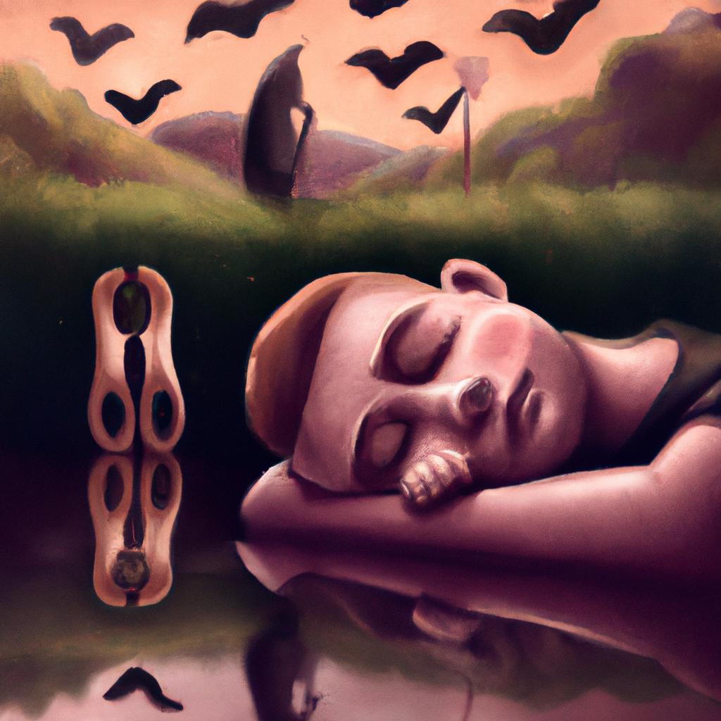 Imagem de capa do post "O Significado de Sonhar com Mordida de Morcego" com um desenho digital