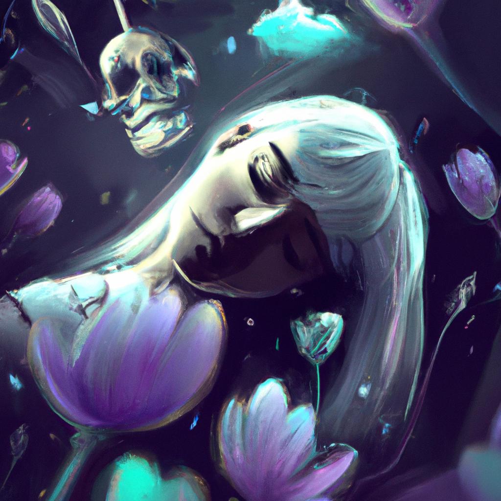 Imagem de capa do post "Descubra o Significado de Sonhar com Mortos!" com um desenho digital