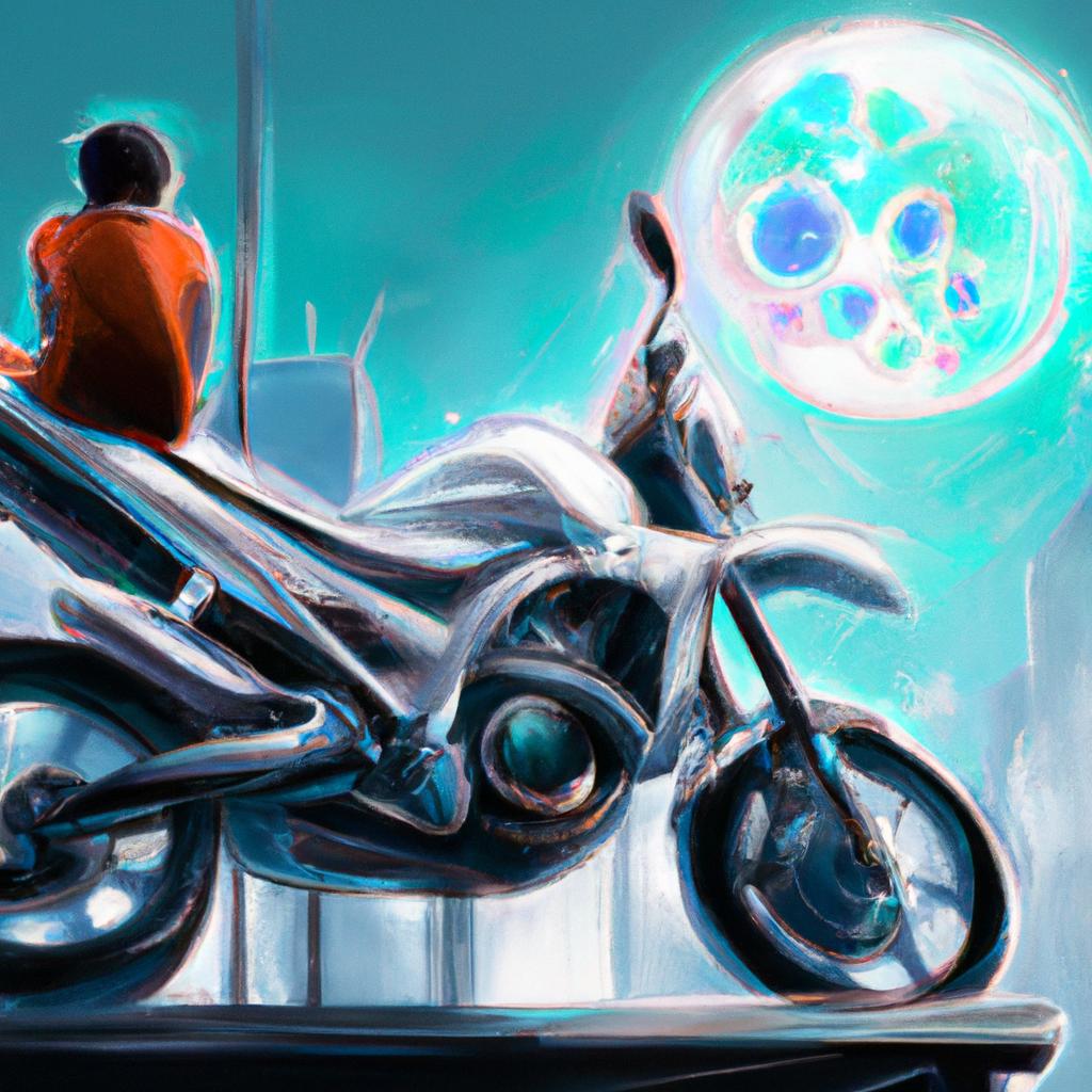 Imagem de capa do post "Descubra o que Significa Sonhar com Moto Branca!" com um desenho digital